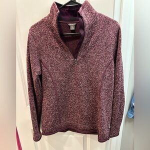 Eddie Bauer Women's Burgundy Quarter-Zip Sweater